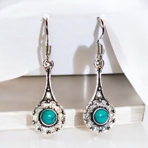 Turquoise and Silver Earrings